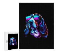 Adult Jigsaw Puzzles 500 PCS Basset Hound Jigsaw for Adults Relaxing Games Birthday Present Great Gift for Gaming 500 PCS