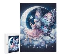 Adult Jigsaw Puzzles 500 PCS Butterfly Fairy Moon Night Puzzle for Adults Brain Teaser Game Wall Decoration Birthday Present, Gifts, 500 PCS