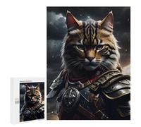 Adult Jigsaw Puzzles 500 PCS Cat Armor Angry Jigsaw for Adults Relaxing Games A Work of Art Birthday Present, Gifts, 500 PCS