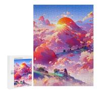 Adult Jigsaw Puzzles 500 PCS Cloudy Sunset Dreamscape Puzzles for Adults Hands-on Game Enhance Memory Gifts for Friends And Family 500 PCS