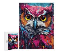Adult Jigsaw Puzzles 500 PCS Colorful Abstract Owl Art-5 Puzzles for Adults Hands-on Game Enhance Memory Gifts for Friends And Family 500 PCS