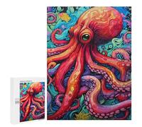 Adult Jigsaw Puzzles 500 PCS Colorful Octopus Artwork-7 Puzzles for Adults Hands-on Game Enhance Memory Gifts for Friends And Family 500 PCS