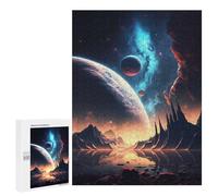 Adult Jigsaw Puzzles 500 PCS Cosmic Lake Oasis Teenagers Puzzles Toy Wall Decor Pattern Assembly Gifts for Friends And Family 500 PCS