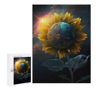 Adult Jigsaw Puzzles 500 PCS Cosmic Sunflower Jigsaw for Adults Relaxing Games A Work of Art Birthday Present, Gifts, 500 PCS