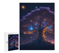 Adult Jigsaw Puzzles 500 PCS Enchanted Celestial Tree -1 Jigsaw for Adults Relaxing Games A Work of Art Birthday Present, Gifts, 500 PCS