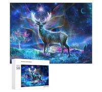 Adult Jigsaw Puzzles 500 PCS Enchanted Forest with Mystical Deer Jigsaw for Adults Relax Games Presents for Women Birthday Present, Gifts, 500 PCS