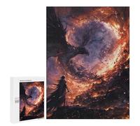 Adult Jigsaw Puzzles 500 PCS Evil Black Phoenix Jigsaw for Adults Relaxing Games Birthday Present Great Gift for Gaming 500 PCS