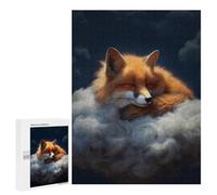 Adult Jigsaw Puzzles 500 PCS Fox Dreams on Cloud Jigsaw for Adults Relax Games Presents for Women Birthday Present, Gifts, 500 PCS