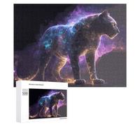 Adult Jigsaw Puzzles 500 PCS Galactic Panther Cosmic Creature Jigsaw for Adults Relax Games Presents for Women Birthday Present, Gifts, 500 PCS
