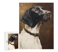 Adult Jigsaw Puzzles 500 PCS German Shorthaired Pointer Painting-2 Jigsaw Puzzles for Adults Stress Reliever Challenging To Complete Brainteaser Family Games 500 PCS