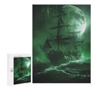 Adult Jigsaw Puzzles 500 PCS Ghost Ship in The Storm Teenagers Puzzles Toy Wall Decor Pattern Assembly Gifts for Friends And Family 500 PCS