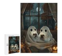 Adult Jigsaw Puzzles 500 PCS Ghosts Cozy Halloween Night Jigsaw for Adults Relaxing Games A Work of Art Birthday Present, Gifts, 500 PCS