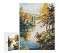 Adult Jigsaw Puzzles 500 PCS Golden Autumn Reflection Teenagers Puzzles Toy Wall Decor Pattern Assembly Gifts for Friends And Family 500 PCS