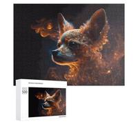 Adult Jigsaw Puzzles 500 PCS Golden Dreams Abstract Canine Art Puzzles for Adults Hands-on Game Enhance Memory Gifts for Friends And Family 500 PCS