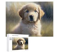 Adult Jigsaw Puzzles 500 PCS Golden Retriever Puppy Puzzles for Adults Hands-on Game Enhance Memory Gifts for Friends And Family 500 PCS