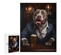 Adult Jigsaw Puzzles 500 PCS Happy XL Bully in The Pub Jigsaw for Adults Relaxing Games A Work of Art Birthday Present, Gifts, 500 PCS