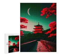 Adult Jigsaw Puzzles 500 PCS Japan View Castle Jigsaws for Adults Anti-Stress Toys Enhance Memory Birthday Present, Gifts, 500 PCS