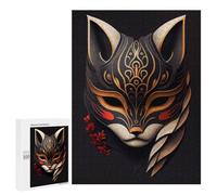 Adult Jigsaw Puzzles 500 PCS Lucky Kitsune Mask Jigsaw for Adults Relaxing Games Birthday Present Great Gift for Gaming 500 PCS