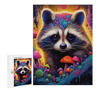 Adult Jigsaw Puzzles 500 PCS Magical Raccoon Forest Puzzle for Adults Brain Teaser Game Wall Decoration Birthday Present, Gifts, 500 PCS