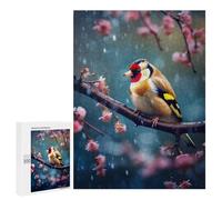 Adult Jigsaw Puzzles 500 PCS Majestic Bird Goldfinch Teenagers Puzzles Toy Wall Decor Pattern Assembly Gifts for Friends And Family 500 PCS