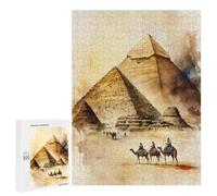 Adult Jigsaw Puzzles 500 PCS Majestic Giza Pyramids Teenagers Puzzles Toy Wall Decor Pattern Assembly Gifts for Friends And Family 500 PCS