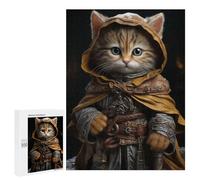 Adult Jigsaw Puzzles 500 PCS Medieval Cat Teenagers Puzzles Toy Wall Decor Pattern Assembly Gifts for Friends And Family 500 PCS