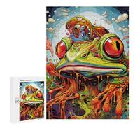 Adult Jigsaw Puzzles 500 PCS Melting Frog Fantasy Puzzles for Adults Hands-on Game Enhance Memory Gifts for Friends And Family 500 PCS