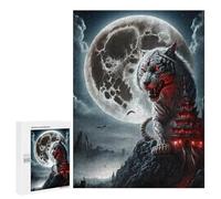 Adult Jigsaw Puzzles 500 PCS Monstrous Tiger Moon Puzzles for Adults Hands-on Game Enhance Memory Gifts for Friends And Family 500 PCS