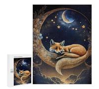Adult Jigsaw Puzzles 500 PCS Moonlit Fox Dreams Puzzles for Adults Hands-on Game Enhance Memory Gifts for Friends And Family 500 PCS