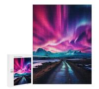 Adult Jigsaw Puzzles 500 PCS Northern Light on Mountain Teenagers Puzzles Toy Wall Decor Pattern Assembly Gifts for Friends And Family 500 PCS