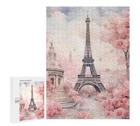 Adult Jigsaw Puzzles 500 PCS Parisian Romance Eiffel Tower in Bloom Puzzles for Adults Hands-on Game Enhance Memory Gifts for Friends And Family 500 PCS