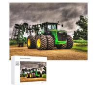 Adult Jigsaw Puzzles 500 PCS Powerful Farm Tractor in Action -2 Puzzles for Adults Hands-on Game Enhance Memory Gifts for Friends And Family 500 PCS