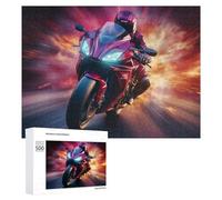 Adult Jigsaw Puzzles 500 PCS Racing Motorcycle Speed Art -3 Jigsaw for Adults Relax Games Presents for Women Birthday Present, Gifts, 500 PCS