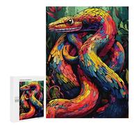 Adult Jigsaw Puzzles 500 PCS Rainbow Serpent in Forest Jigsaw for Adults Relax Games Presents for Women Birthday Present, Gifts, 500 PCS