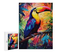 Adult Jigsaw Puzzles 500 PCS Rainbow Toucan in Paradise Puzzles for Adults Hands-on Game Enhance Memory Gifts for Friends And Family 500 PCS