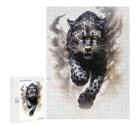 Adult Jigsaw Puzzles 500 PCS Running Black Cheetah Jigsaw for Adults Relaxing Games A Work of Art Birthday Present, Gifts, 500 PCS