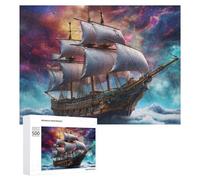 Adult Jigsaw Puzzles 500 PCS Sailing Through Celestial Skies Puzzle for Adults Brain Teaser Game Wall Decoration Birthday Present, Gifts, 500 PCS