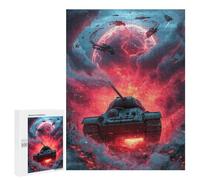 Adult Jigsaw Puzzles 500 PCS Sci-Fi Tank Battle Scene Jigsaw Puzzles for Adults Stress Reliever Challenging To Complete Brainteaser Family Games 500 PCS