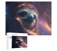 Adult Jigsaw Puzzles 500 PCS Sloth in Space A Cosmic Portrait Puzzles for Adults Hands-on Game Enhance Memory Gifts for Friends And Family 500 PCS