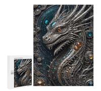 Adult Jigsaw Puzzles 500 PCS Steampunk Galactic Dragon Teenagers Puzzles Toy Wall Decor Pattern Assembly Gifts for Friends And Family 500 PCS