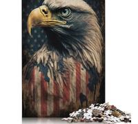 Adult Jigsaw Puzzles 500 Pieces American Bald Eagle Wooden Puzzles for Adults Learning Educational Toy 500pcs (52x38cm)