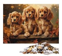 Adult Jigsaw Puzzles 500 Pieces American Cocker Spaniel Pu Wooden Puzzle for Adults And Teenager Sustainable Puzzle for Adults | Games 500pcs (52x38cm)