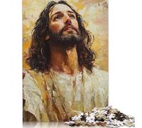 Adult Jigsaw Puzzles 500 Pieces Art Christian Jesus Wooden Puzzle Jigsaws for Adults Sustainable Puzzle for Adults | Games 500pcs (52x38cm)