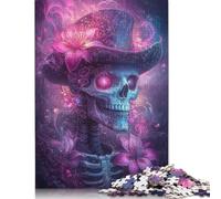 Adult Jigsaw Puzzles 500 Pieces Artistic Skull Wooden Puzzles for Adults Sustainable Puzzle Games 500pcs (52x38cm)