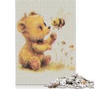 Adult Jigsaw Puzzles 500 Pieces Bee And Bear Wooden Puzzles for Adults Learning Educational Toy 500pcs (52x38cm)