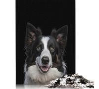 Adult Jigsaw Puzzles 500 Pieces Border Collie Dog Wooden Puzzle Jigsaws for Adults Jigsaw Puzzles for Adults 500pcs (52x38cm)