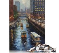 Adult Jigsaw Puzzles 500 Pieces Boston Beauty USA Puzzle for Adults And Teenager Jigsaw Puzzles for Adults Educational Game Challenge Toy 500pcs (52x38cm)