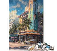 Adult Jigsaw Puzzles 500 Pieces City of Salsa Miami USA Puzzle for Adults And Teenager Jigsaw Puzzles for Adults 500pcs (52x38cm)