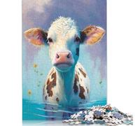 Adult Jigsaw Puzzles 500 Pieces Cow Supernaturalism Puzzles for Adults & Teenager For Family Fun & Game Night 500pcs (52x38cm)