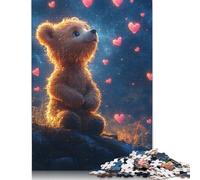 Adult Jigsaw Puzzles 500 Pieces Cute Bear Wooden Puzzles for Adults Sustainable Puzzle Games 500pcs (52x38cm)